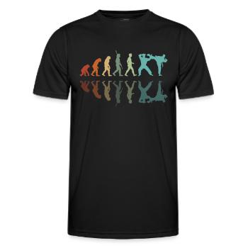 Évolution Karaté - T-shirt sport Homme - noir - Devant - AI Model Male 178 dark (178cm)