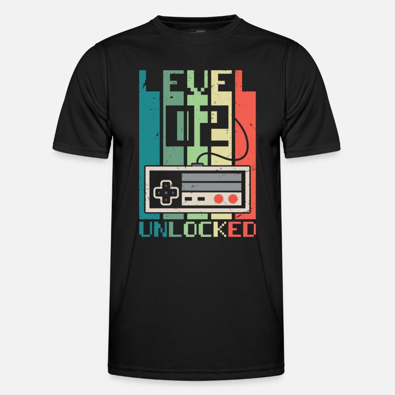 Level 2 Unlocked - Men's Functional T-Shirt - black