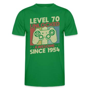Level 70 freigeschaltet - Männer Funktions-T-Shirt - Kelly Green - Vorne - AI Model Male 178 dark (178cm)