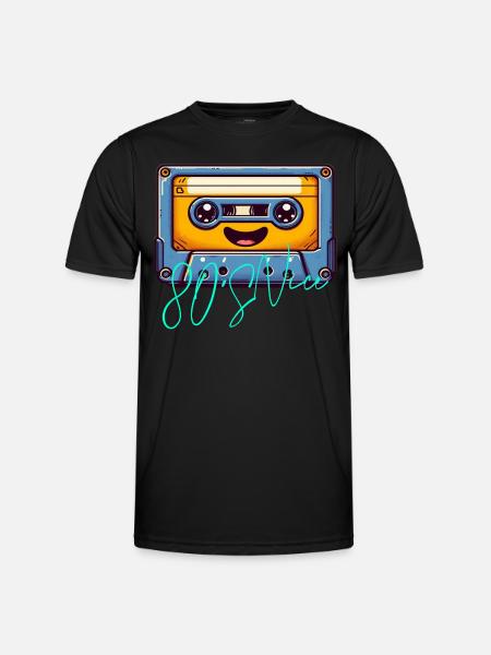 80er Jahre - Männer Funktions-T-Shirt - Schwarz