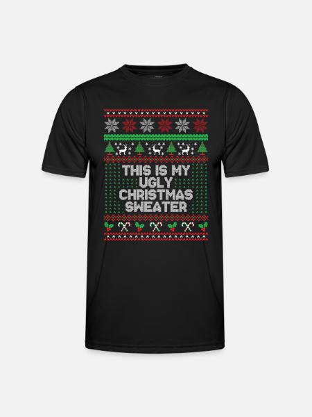 Das ist mein hässlicher Weihnachtspullover - Männer Funktions-T-Shirt - Schwarz