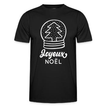 Joyeux Noël - T-shirt sport Homme - noir - Devant - AI Model Male 178 dark (178cm)