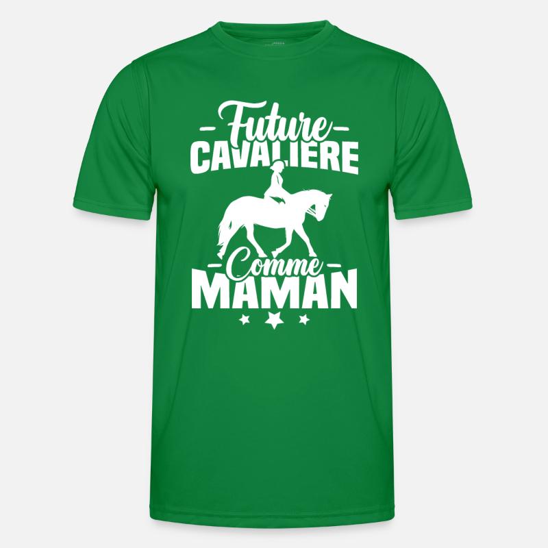 Future cavalière comme maman T-shirt sport Homme
