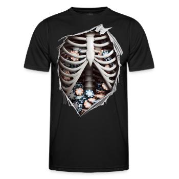 Casino avec passion - T-shirt sport Homme - noir - Devant - AI Model Male 178 dark (178cm)