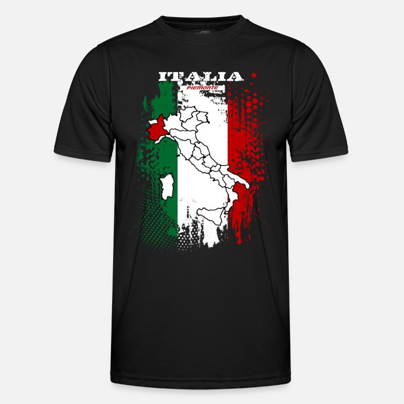 Piemonte - Männer Funktions-T-Shirt - Schwarz