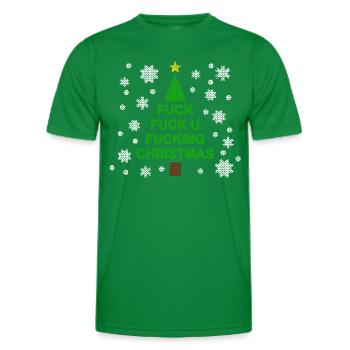 Fuck you christmas / Weihnachtsbaum / Weihnachten - Männer Funktions-T-Shirt - Kelly Green - Vorne - AI Model Male 178 dark (178cm)