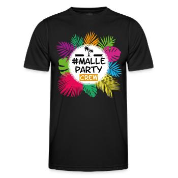 Malle Party Team - Männer Funktions-T-Shirt - Schwarz - Vorne - AI Model Male 178 dark (178cm)