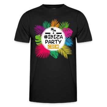 Ibiza Party Team - Men's Functional T-Shirt - black - Front - AI Model Male 178 dark (178cm)