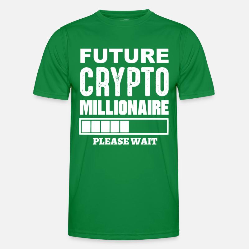 Future Crypto Millionaire Loading please wait Männer Funktions-T-Shirt