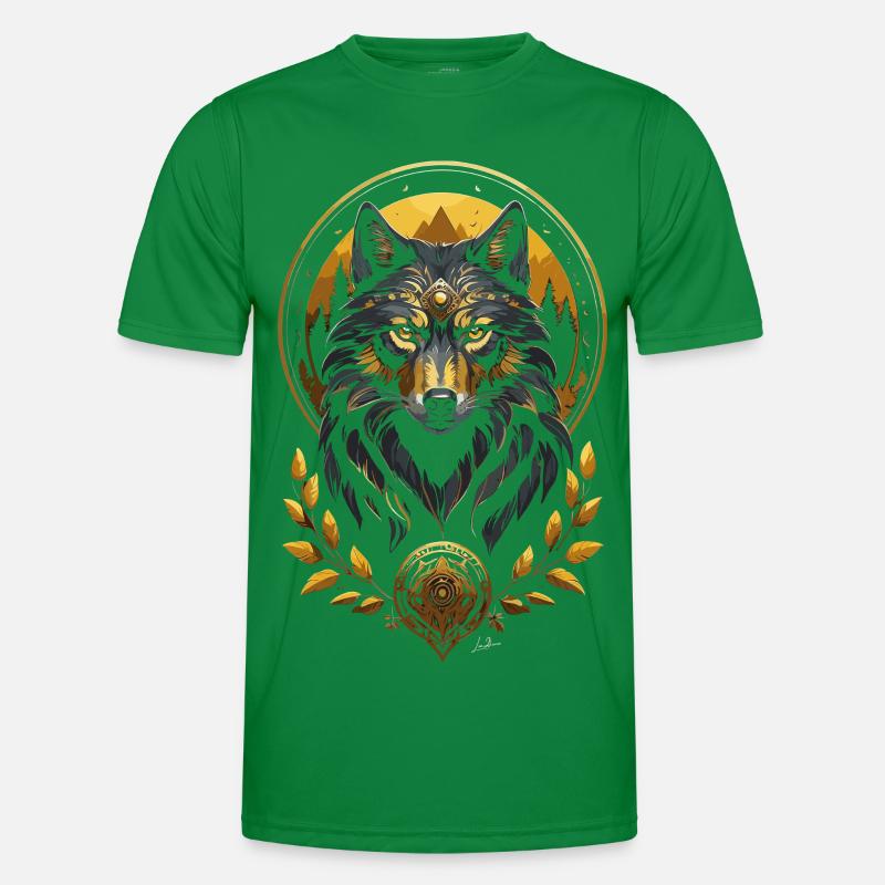 Loup Médiéval Or T-shirt sport Homme
