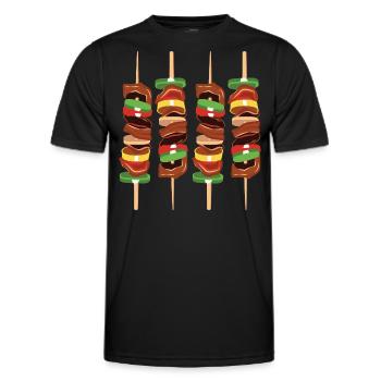 Fast food - Men's Functional T-Shirt - black - Front - AI Model Male 178 dark (178cm)