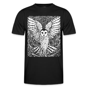 chouette - T-shirt sport Homme - noir - Devant - AI Model Male 178 dark (178cm)