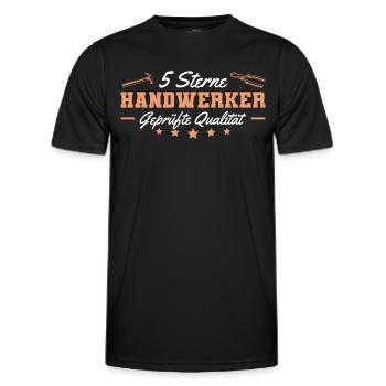 Handwerk Männer Handwerker - Männer Funktions-T-Shirt - Schwarz - Vorne - AI Model Male 178 dark (178cm)