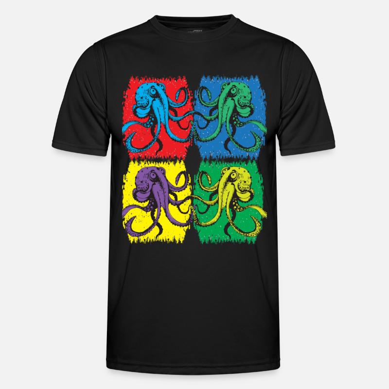 Octopus Pop Art Männer Funktions-T-Shirt