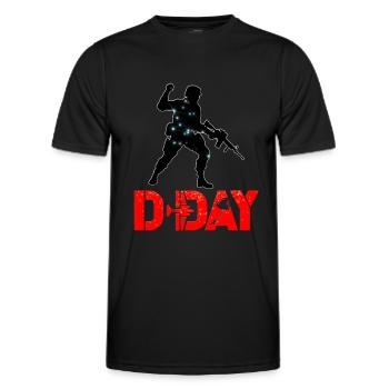 D-Day - Männer Funktions-T-Shirt - Schwarz - Vorne - AI Model Male 178 dark (178cm)