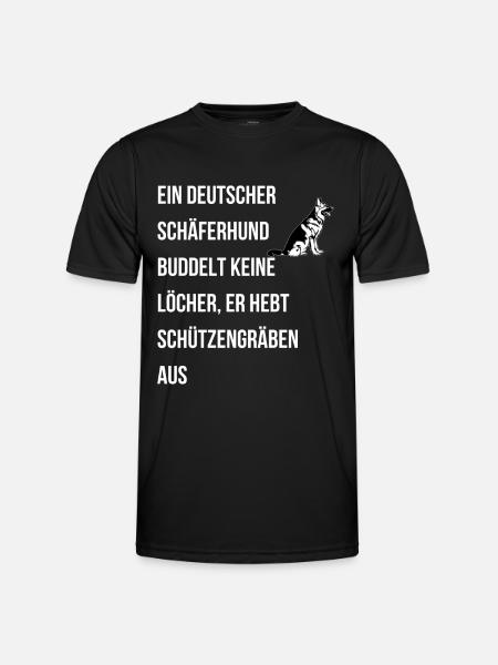 Ein deutscher Schaeferhund - Männer Funktions-T-Shirt - Schwarz