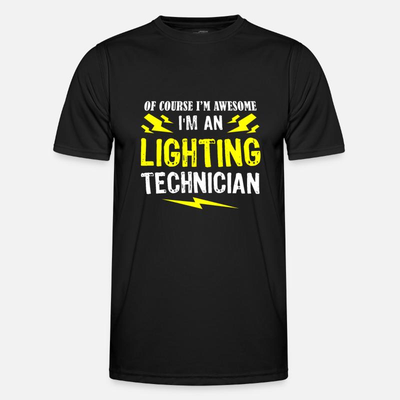 Lighting technician gift - Men's Functional T-Shirt - black