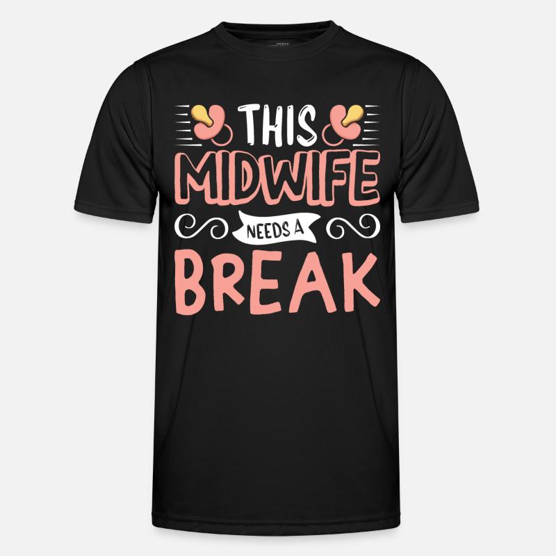 This Midwife needs a break Männer Funktions-T-Shirt