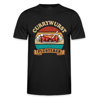 Currywurst Flüsterer - Männer Funktions-T-Shirt - Schwarz - Vorne - AI Model Male 178 dark (178cm)