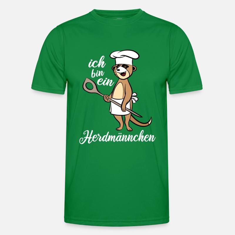 Ich bin ein Herdmännchen - Erdmännchen Kochlöffel Männer Funktions-T-Shirt