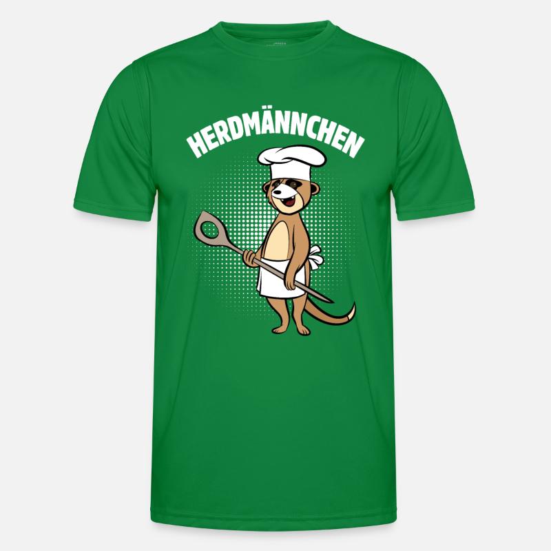 Herdmännchen - Erdmännchen mit Kochlöffel Männer Funktions-T-Shirt