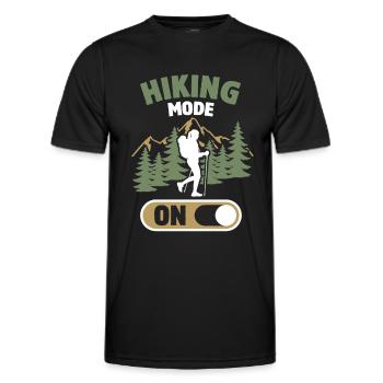 Mode randonnée sur Randonnée Montagne Nature Cadeau - T-shirt sport Homme - noir - Devant - AI Model Male 178 dark (178cm)