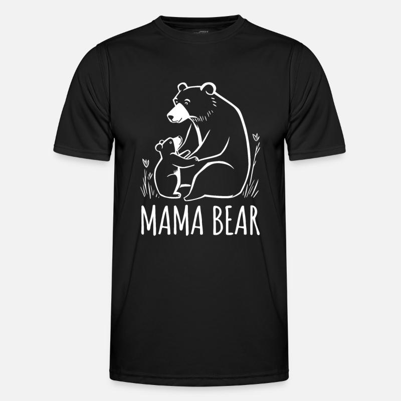 Mama Bear - Muttertag Geschenk - beste Mama - Männer Funktions-T-Shirt - Schwarz