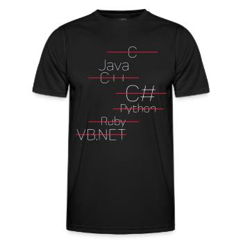 JAVA CODING / PROGRAMMIERSPRACHE - Männer Funktions-T-Shirt - Schwarz - Vorne - AI Model Male 178 dark (178cm)