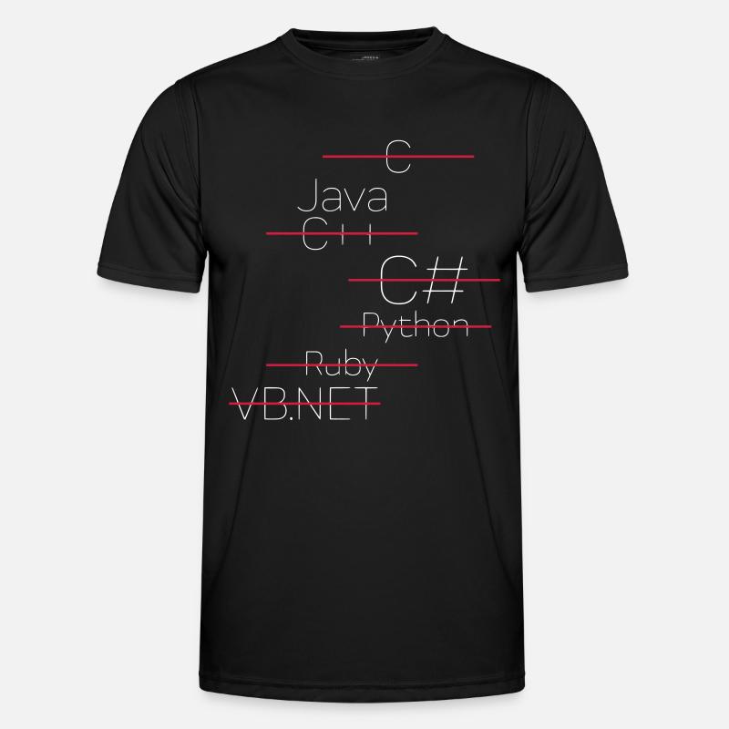 JAVA CODING / PROGRAMMIERSPRACHE - Männer Funktions-T-Shirt - Schwarz