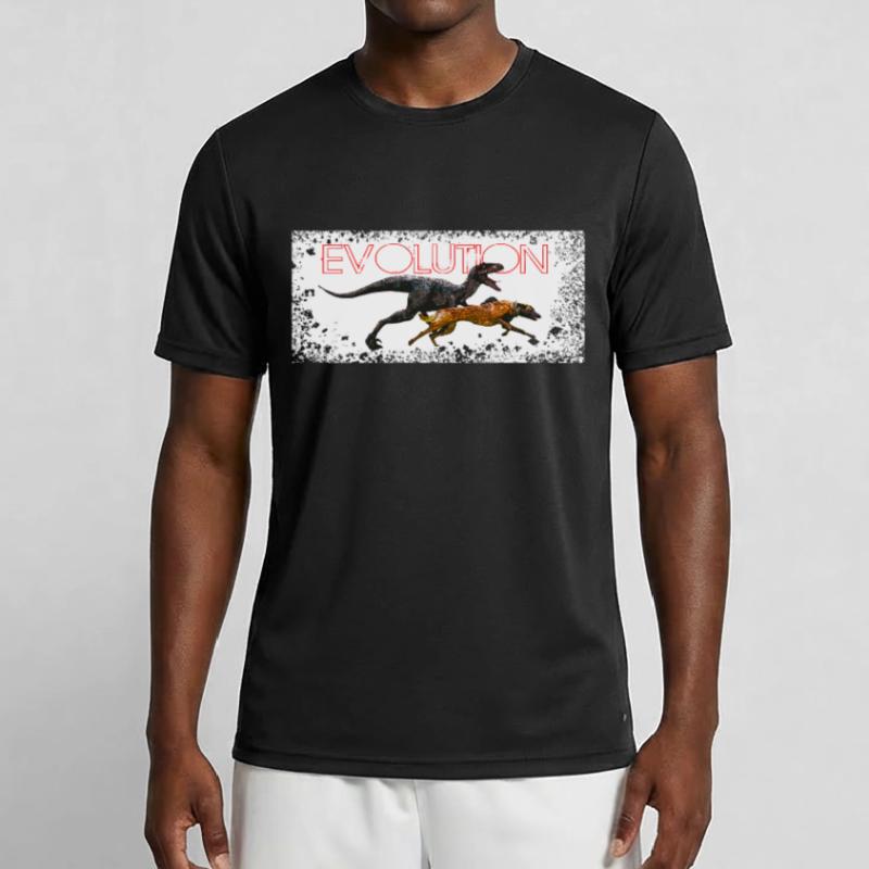 Evolution Comic Hund Männer Funktions-T-Shirt