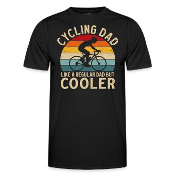 cycling dad like a regular dad but cooler - Men's Functional T-Shirt - black - Front - AI Model Male 178 dark (178cm)