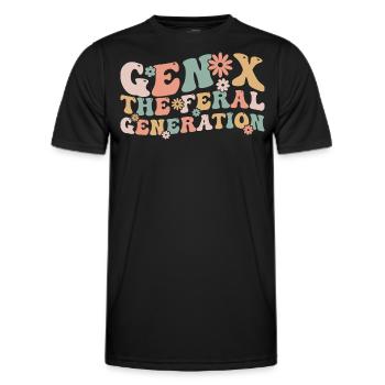 Gen X Die wilde Generation Lustig Generation X - Männer Funktions-T-Shirt - Schwarz - Vorne - AI Model Male 178 dark (178cm)
