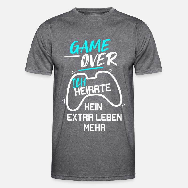 GAME OVER, ICH HEIRATE Junggesellenabschied Männer Funktions-T-Shirt