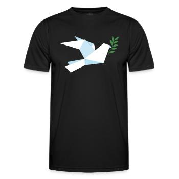 Friedenstaube Weltfrieden - Männer Funktions-T-Shirt - Schwarz - Vorne - AI Model Male 178 dark (178cm)