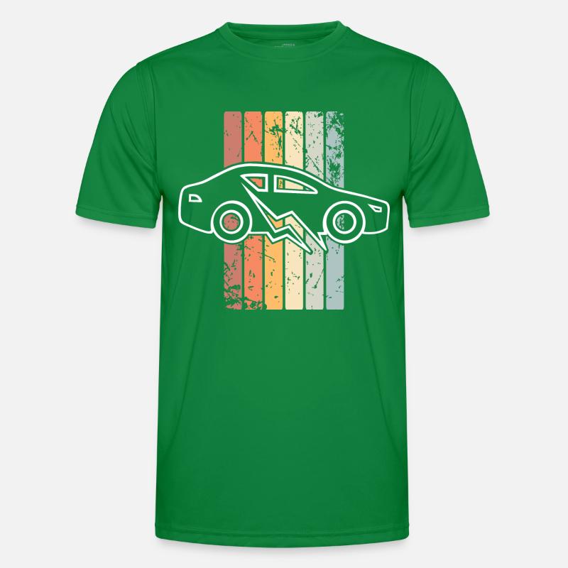 E-Auto Elektroauto Männer Funktions-T-Shirt