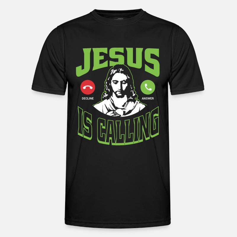 Jesus is Calling - Men's Functional T-Shirt - black