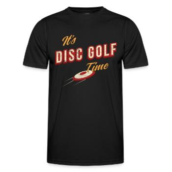 Disc Golf vintage rétro - T-shirt sport Homme - noir - Devant - AI Model Male 178 dark (178cm)