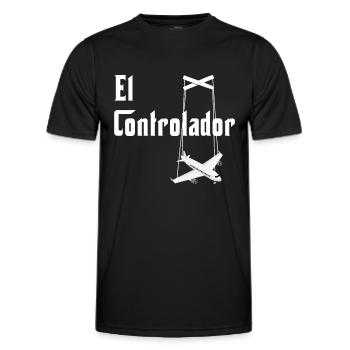 Aviation I Aéroport I Aéronefs I Trafic aérien - T-shirt sport Homme - noir - Devant - AI Model Male 178 dark (178cm)
