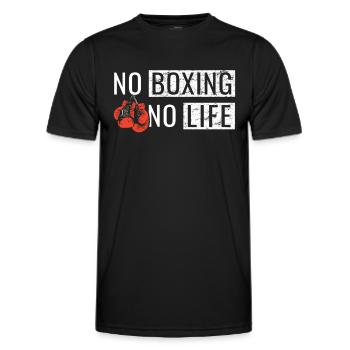Pas de boxe pas de vie Arts martiaux Boxe - T-shirt sport Homme - noir - Devant - AI Model Male 178 dark (178cm)