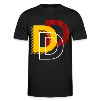 Buchstabe D Typo Geschenke - Männer Funktions-T-Shirt - Schwarz - Vorne - AI Model Male 178 dark (178cm)