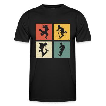 Scooter retro scooter scooter - Men's Functional T-Shirt - black - Front - AI Model Male 178 dark (178cm)