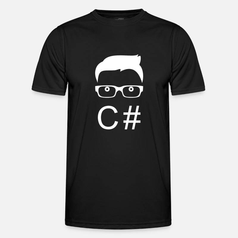 See Sharp C# C-Sharp - Men's Functional T-Shirt - black