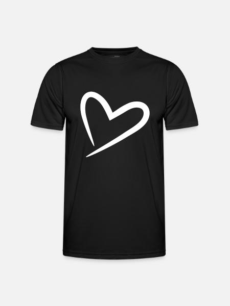 Heart knows modern - Men's Functional T-Shirt - black