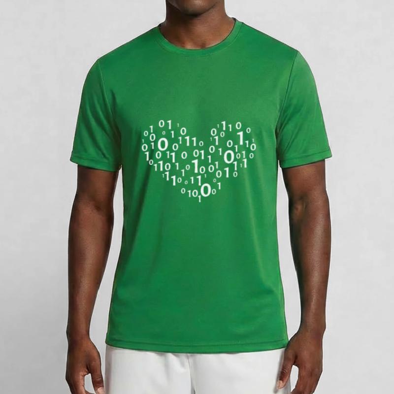 Heart binary coding Men's Functional T-Shirt