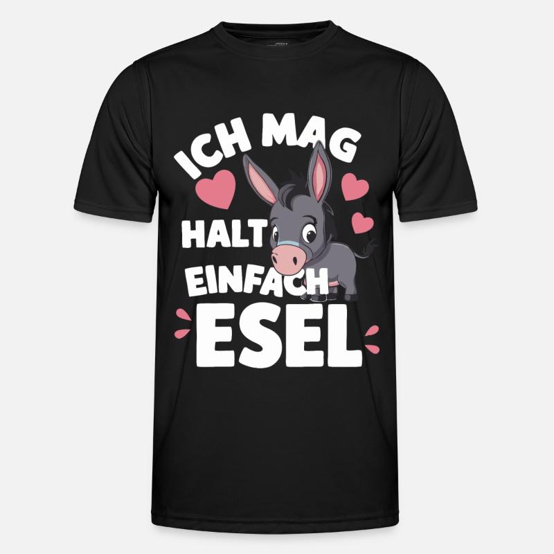 Esel Eselchen Maultier Muli - Männer Funktions-T-Shirt - Schwarz