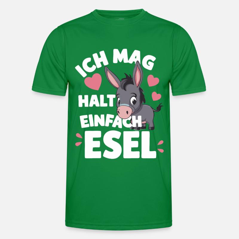 Esel Eselchen Maultier Muli Männer Funktions-T-Shirt