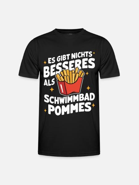 Frites, frites, restauration rapide - T-shirt sport Homme - noir