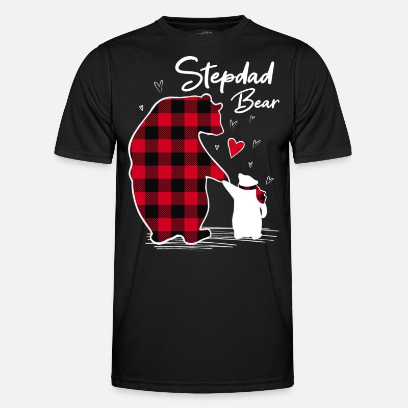 Stepdad Bear - Men's Functional T-Shirt - black