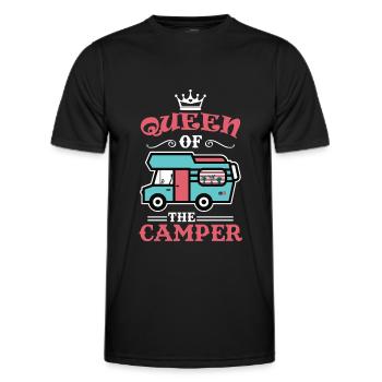 Womo Camper Queen Wohnmobil Camping - T-shirt sport Homme - noir - Devant - AI Model Male 178 dark (178cm)