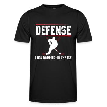 Defense Last Barrier On The Hockey - Men's Functional T-Shirt - black - Front - AI Model Male 178 dark (178cm)